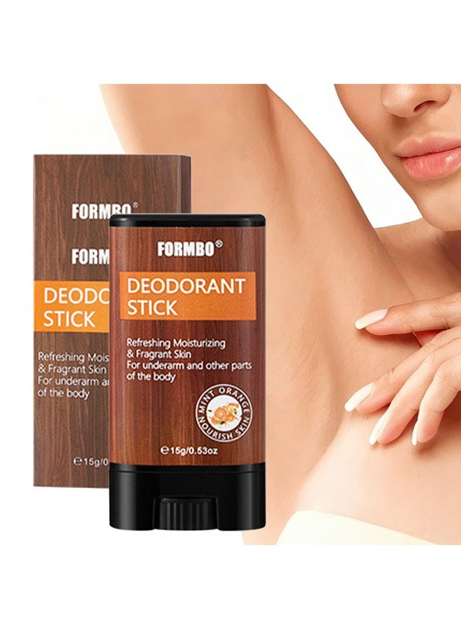 FORMBO Antiperspirant and Deodorant Body Lotion 15g - Underarm Deodorant Body Lotion for Reducing Body Odor - Long-lasting Fragrance Body Stick - Dry and Non-Greasy Antiperspirant Stick #mint orange - Image 1